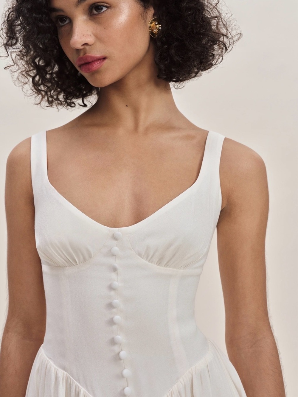 NWOT Reformation Wynn Dress in White, Size 4 - Picture 3 of 9